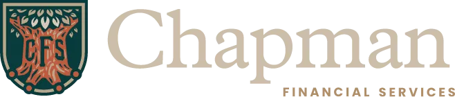 Logo of Chapman Financial featuring a crest and the text Chapman Financial Services.